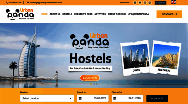 urbanpandahostels.com