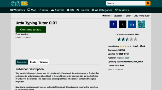 urdu-typing-tutor.soft112.com