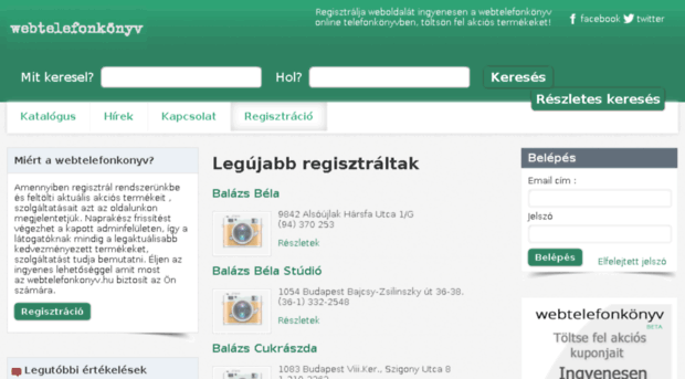 uregelo.webtelefonkonyv.hu