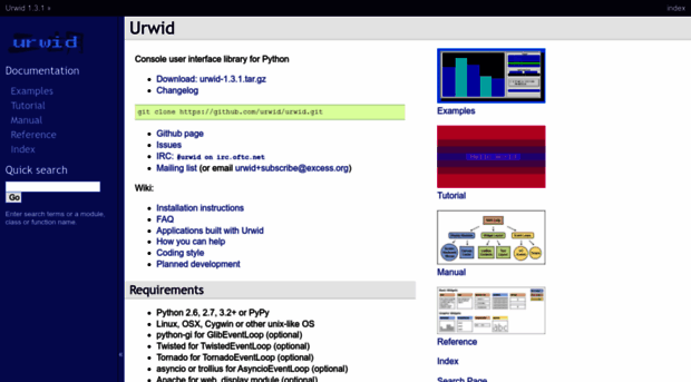 urwid.readthedocs.io