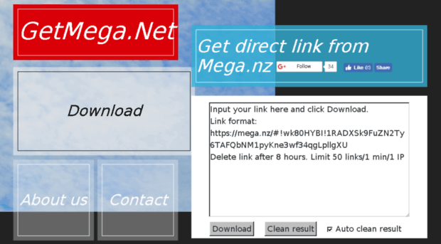 mega to direct link