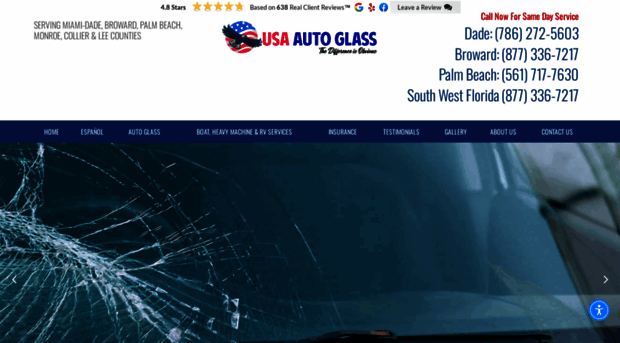 usaautoglassflorida.com