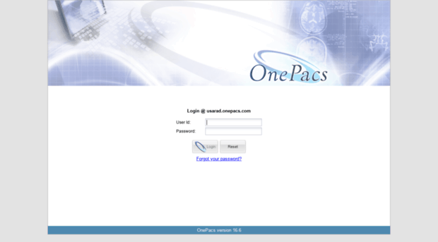 Usarad onepacs OnePacs Login Usarad One Pacs