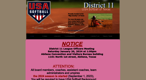 usasoftballoftexasdistrict11.com