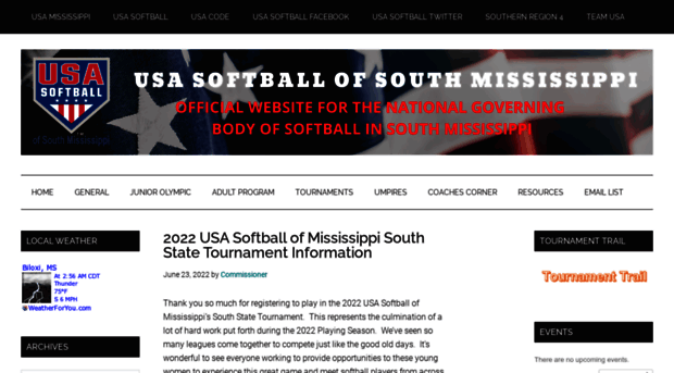 usasoftballsouthms.com