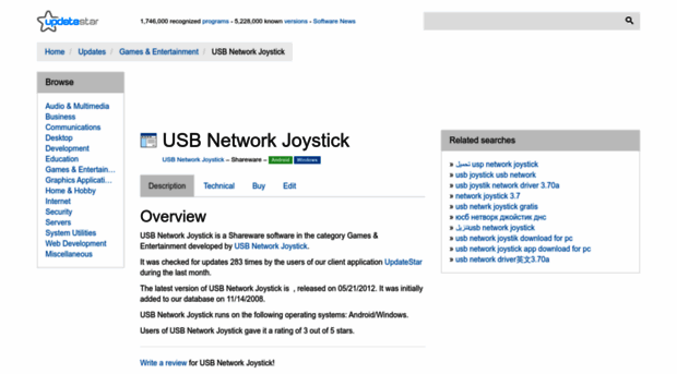 usb-network-joystick.updatestar.com