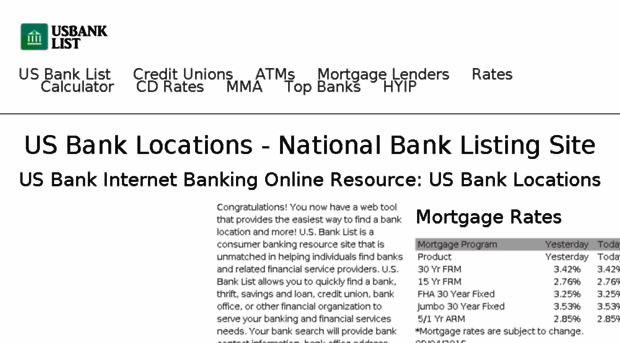 usbanklist.com