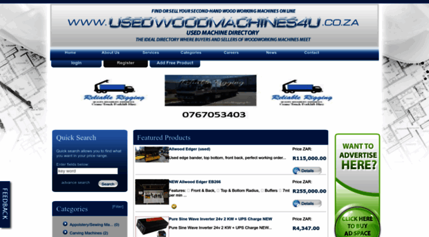 usedwoodmachines4u.co.za