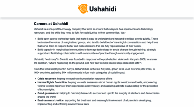 ushahidi.workable.com