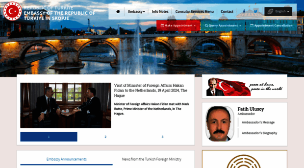 uskup-be.mfa.gov.tr - T.C. Dışişleri Bakanlığı - Emb... - Uskup Be Mfa