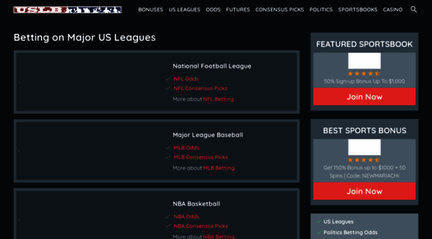 usleaguesbetting.com