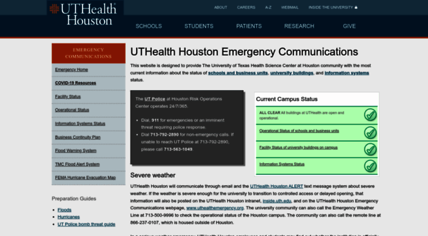 uthealthemergency.org