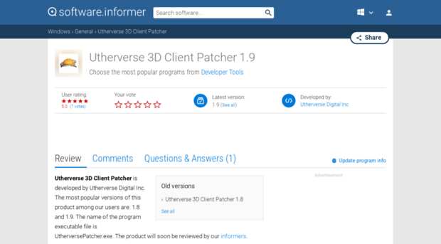 utherverse-3d-client-patcher.software.informer.com