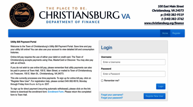 utilitybilling.christiansburg.org