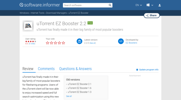 utorrent-ez-booster.software.informer.com