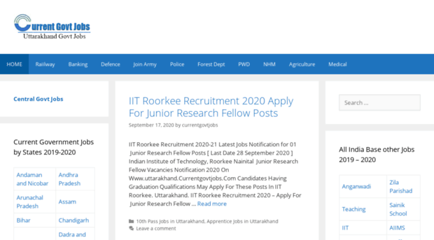 uttarakhand.currentgovtjobs.com