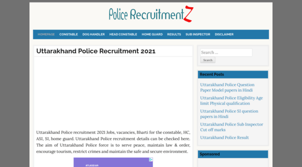 uttarakhand.policerecruitmentz.in