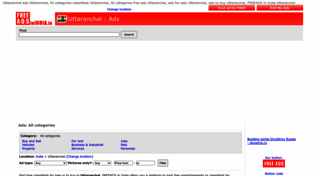 uttaranchal.freeadsinindia.in