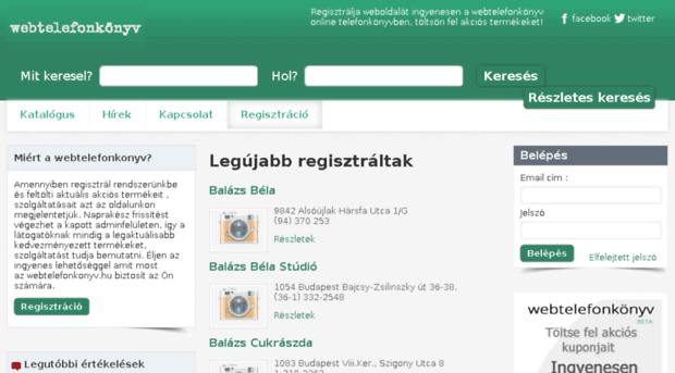 uvegpalcas.webtelefonkonyv.hu