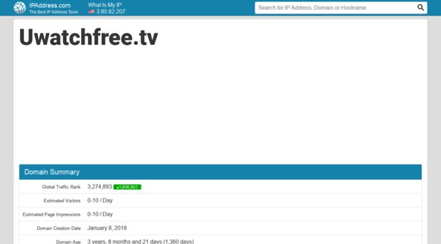 uwatchfree.tv.ipaddress.com