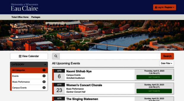 uwec.universitytickets.com