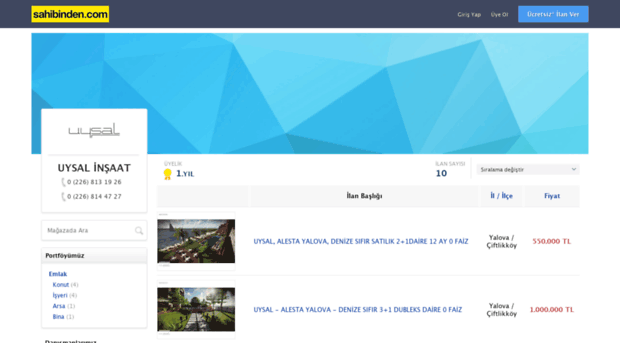 uysalinsaat1.sahibinden.com