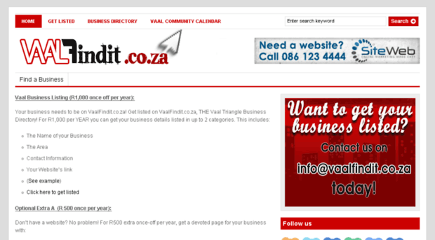 vaaltrianglebusinessdirectory.co.za