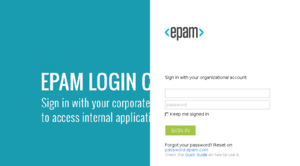 vacation.epam.com - Sign In to EPAM - Vacation EPAM