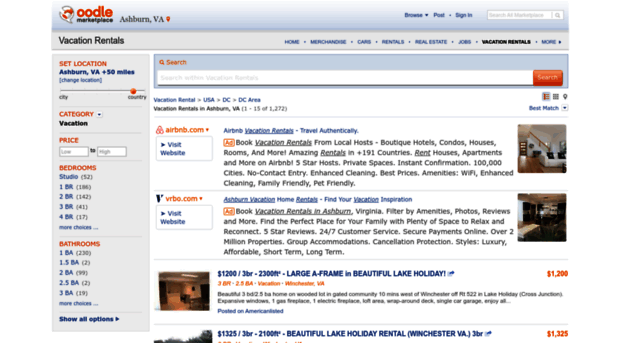 vacationrentals.oodle.com