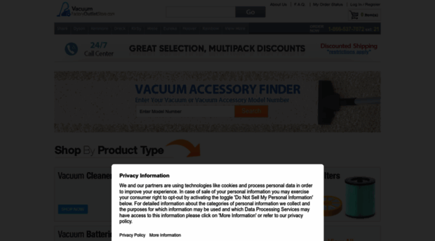 vacuum.factoryoutletstore.com