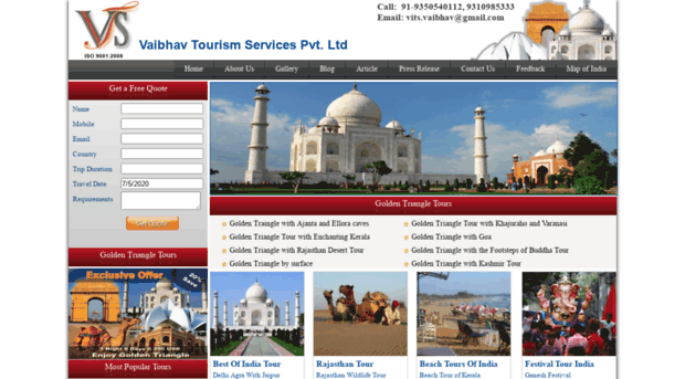 vaibhavindiatourismservices.com