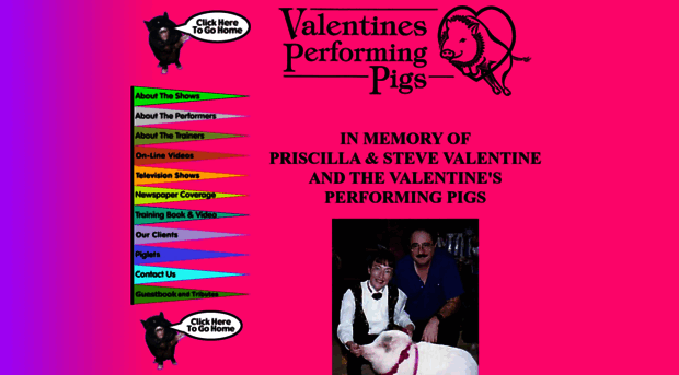 valentinesperformingpigs.com