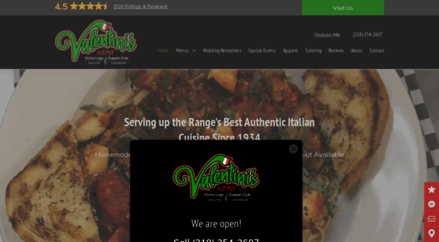 valentinissupperclub.com