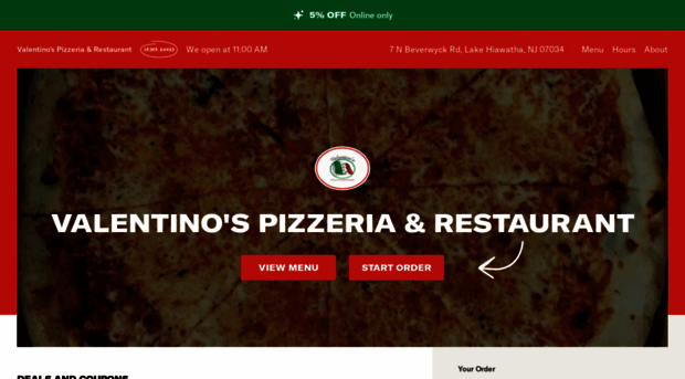 valentinospizzeriarestaurant.com