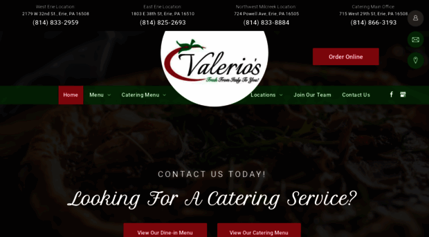 valeriospizzeria.com