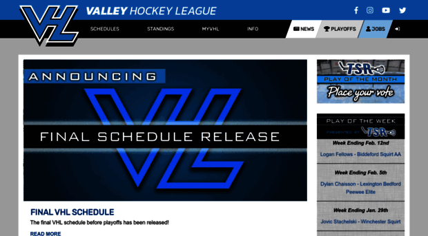 valleyhockeyleagues.com