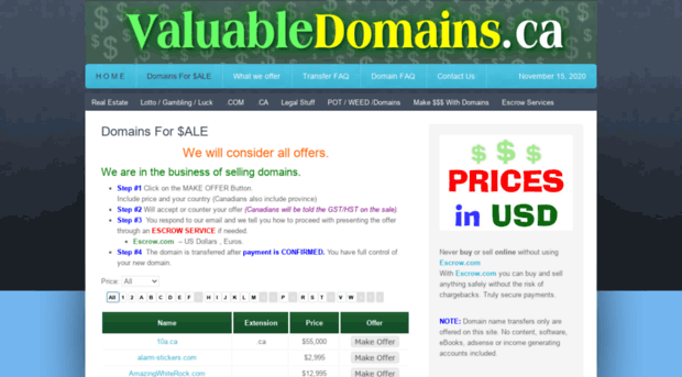 valuabledomains.ca