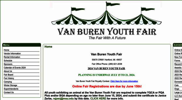 vanburenyouthfair.com