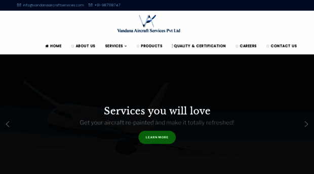 vandanaaircraftservices.com