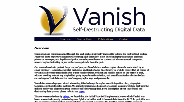vanish.cs.washington.edu