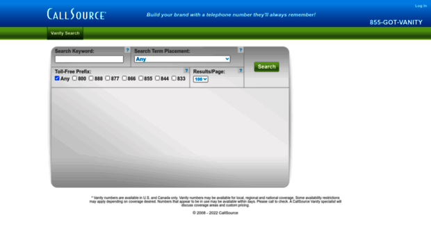 vanitysearch.callsource.com