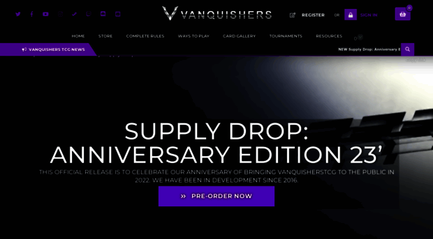 vanquisherstcg.com