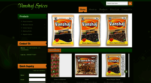 vanshajspices.in