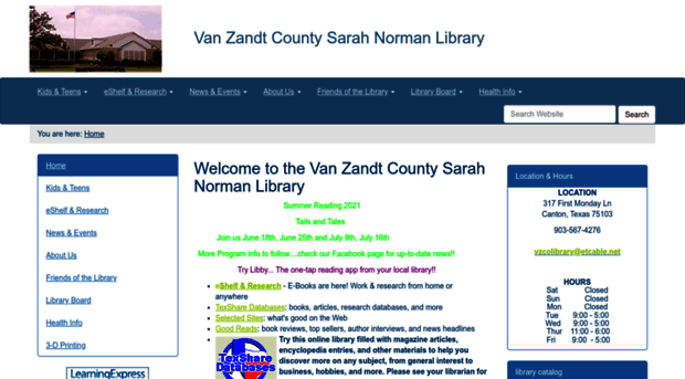 vanzandtlibrary.org