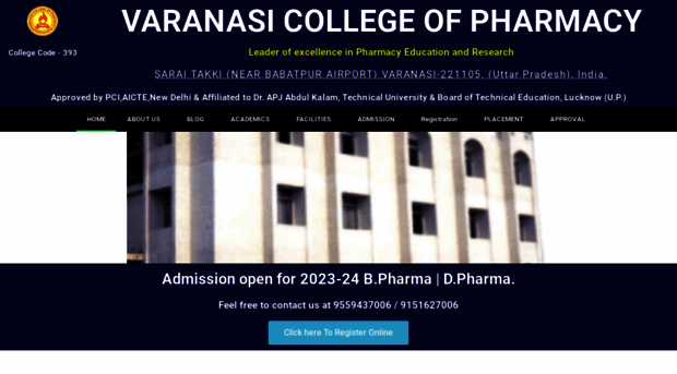 varanasicollegeofpharmacy.in