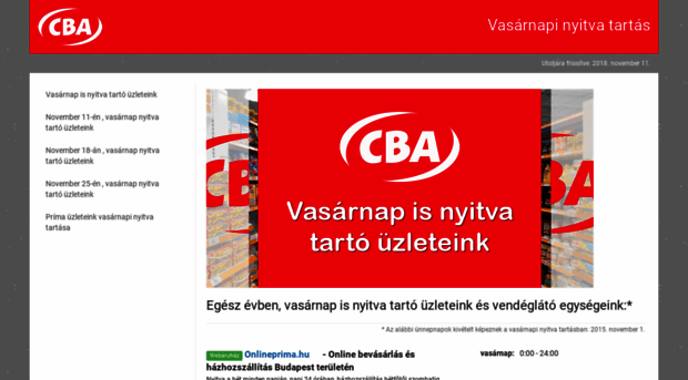 vasarnapi-nyitvatartas.cba.hu