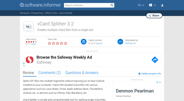 vcard-splitter.software.informer.com