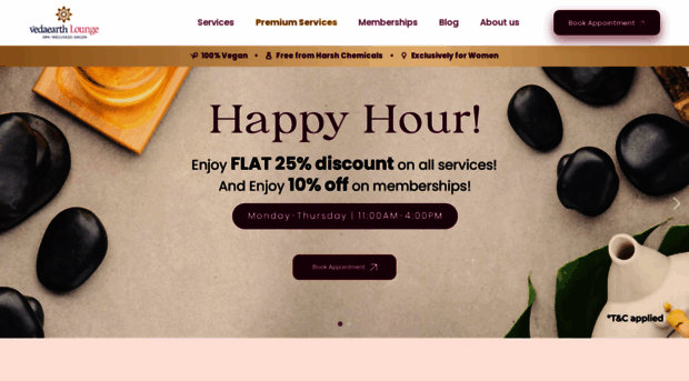 vedaearthloungespa.com