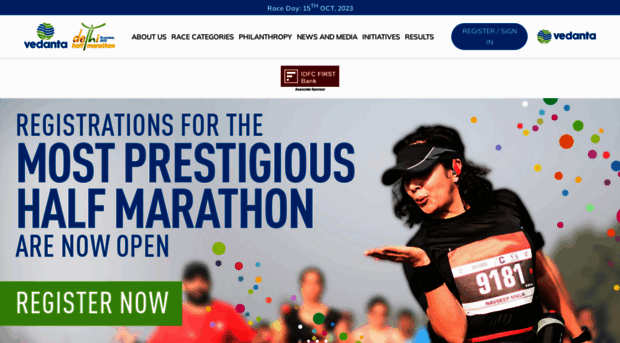 vedantadelhihalfmarathon.procam.in