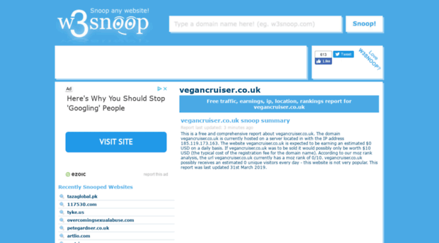 vegancruiser.co.uk.w3snoop.com